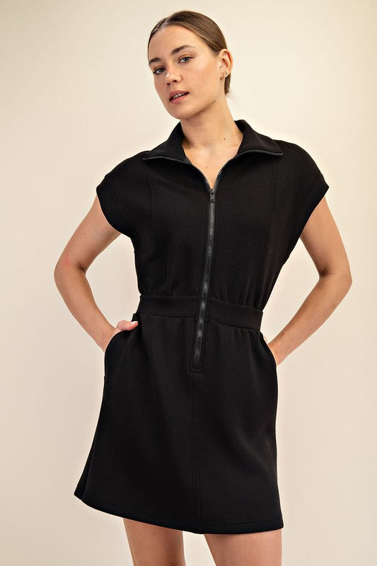 Scuba Luxe Mini Dress - 1 XS left