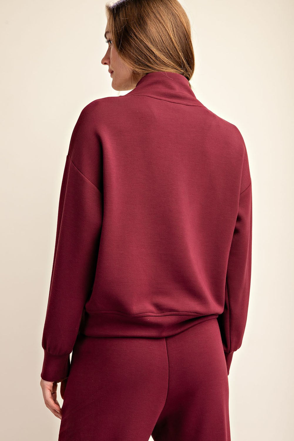 Scuba Luxe Pullover |WINE|