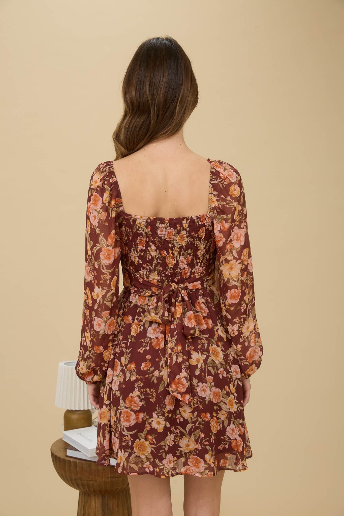 Floral Sweetheart Neck Mini Dress