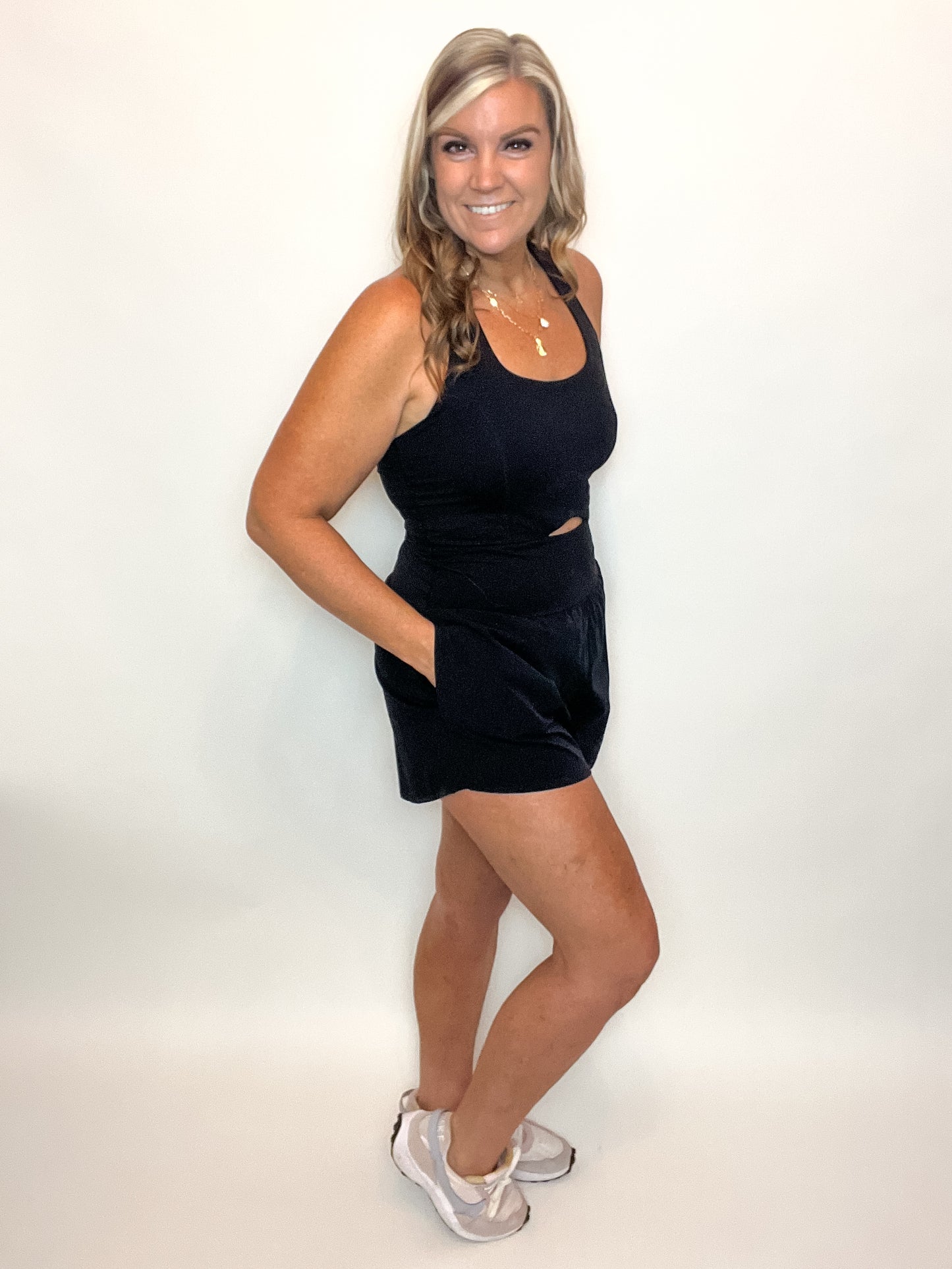 Butter Nylon Active Romper PLUS