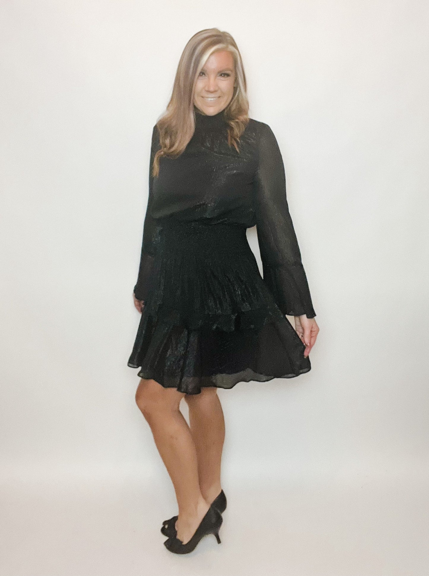 Metallic Tiered Dress - 1 large left