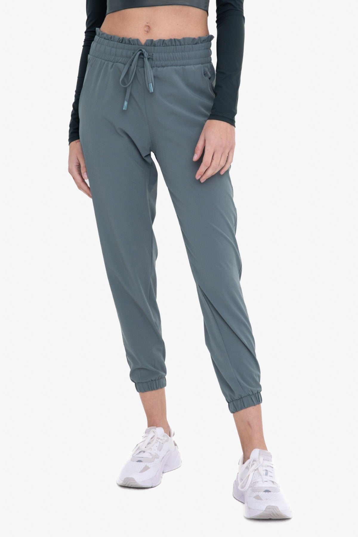 Cuffed Essential High Waisted Joggers |OCEAN|