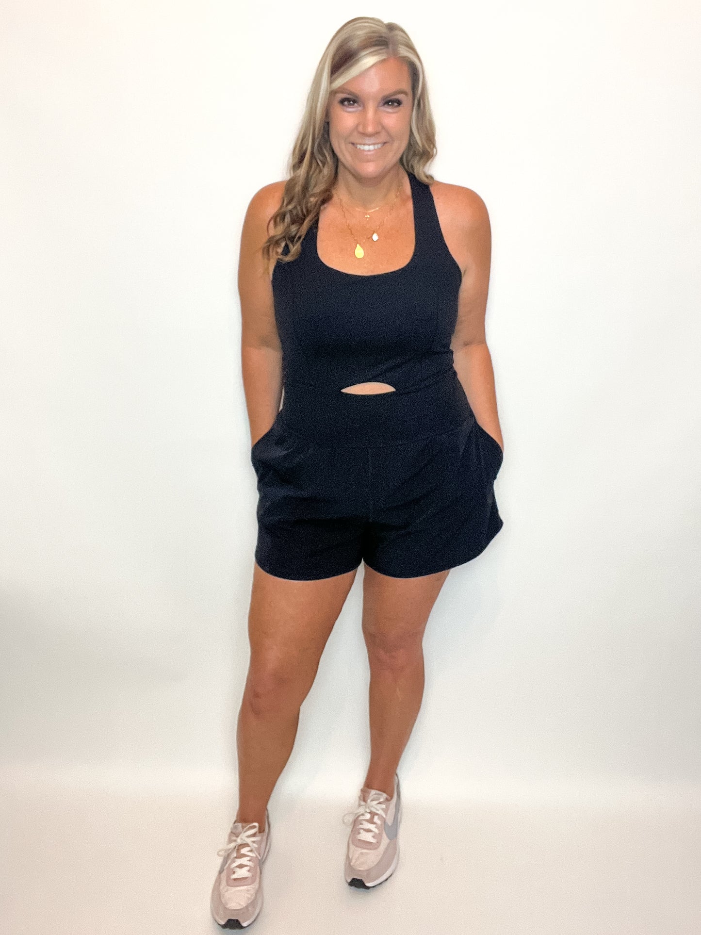 Butter Nylon Active Romper PLUS