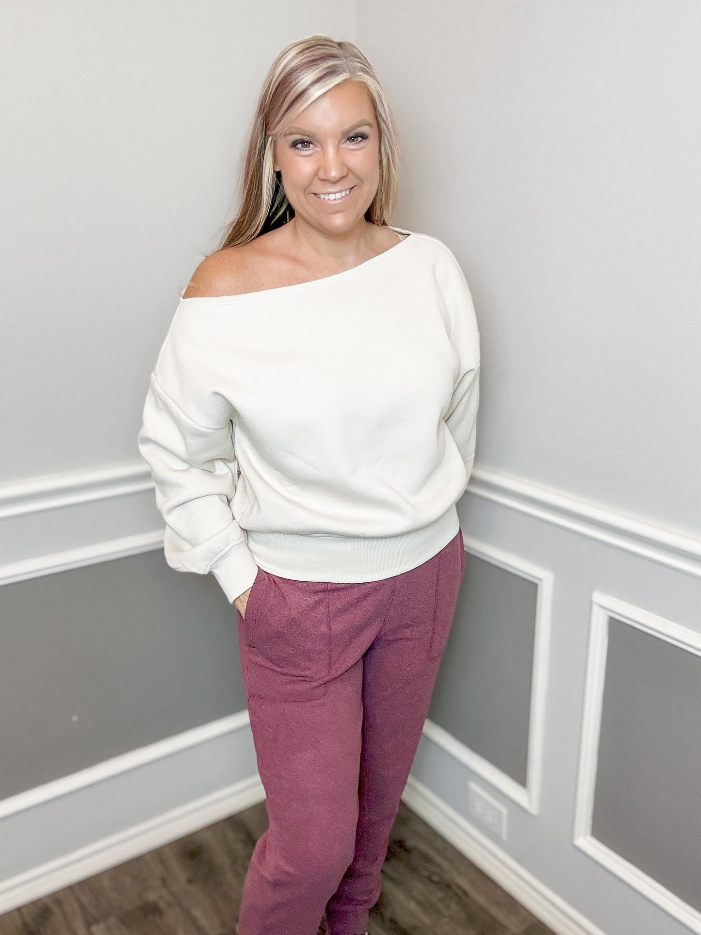 RIb Brush Joggers |Cassis|