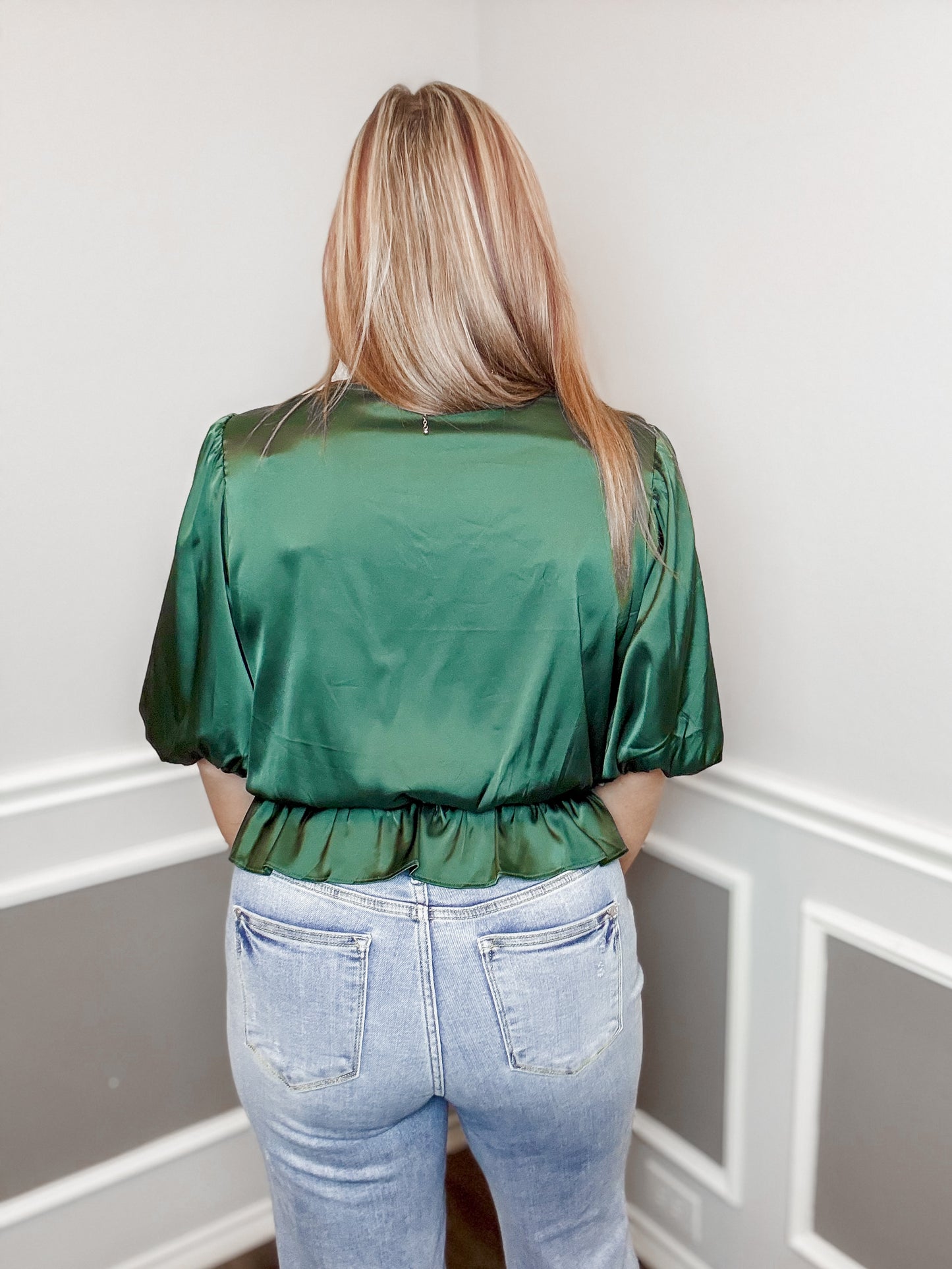 Satin Bodysuit |HUNTER GREEN| - 1 small left
