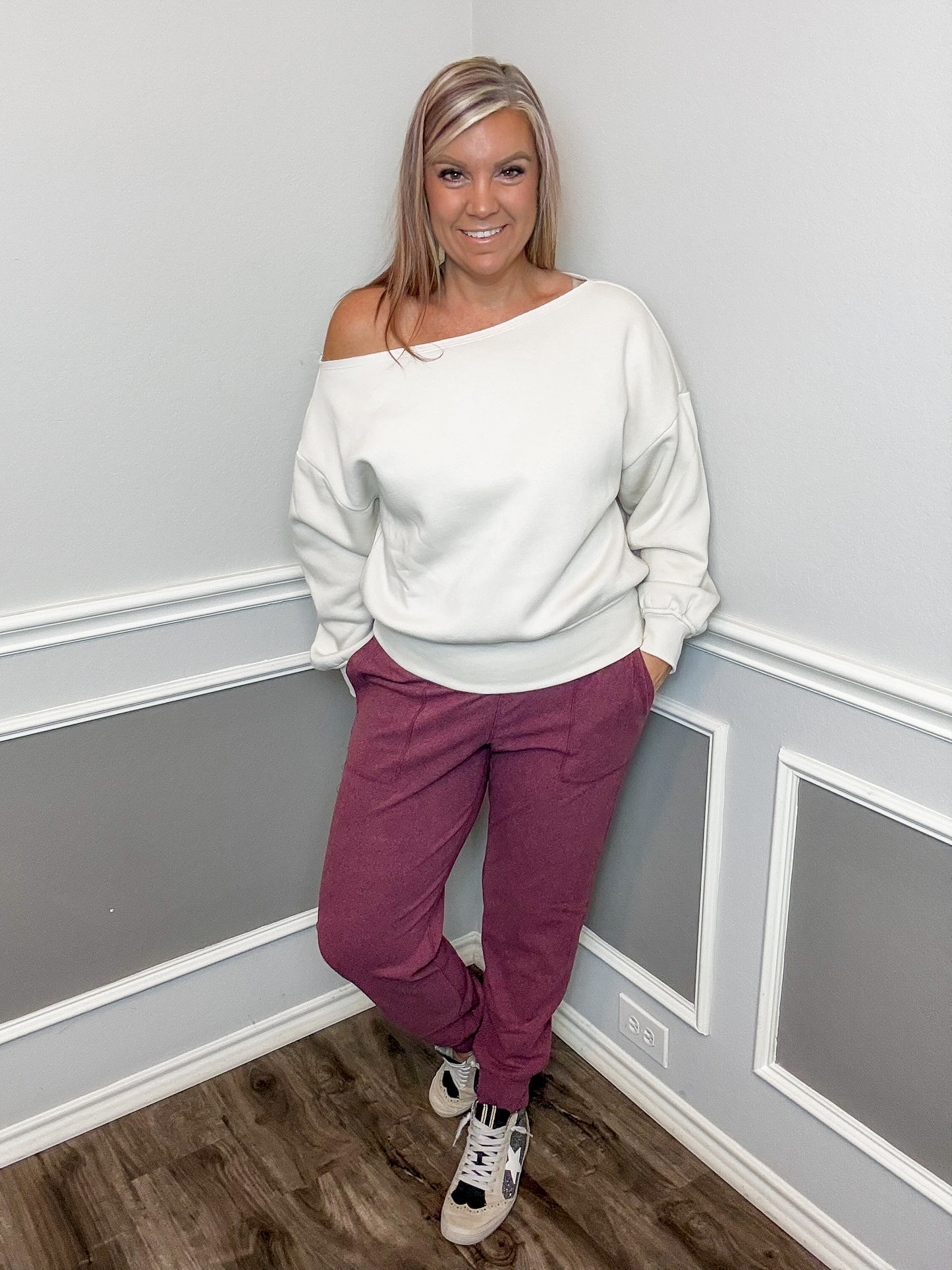 RIb Brush Joggers |Cassis|