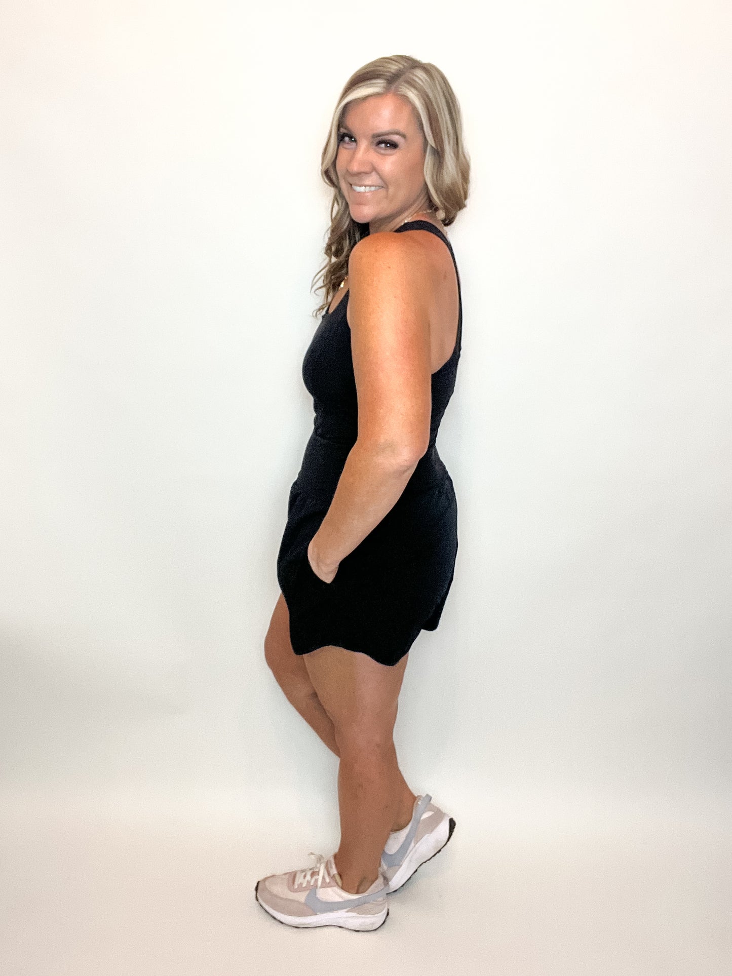 Butter Nylon Active Romper PLUS