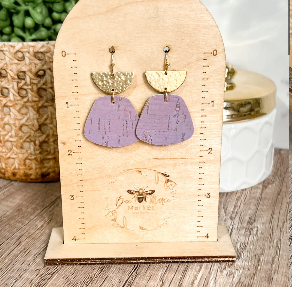 Lavender Drop Earrings