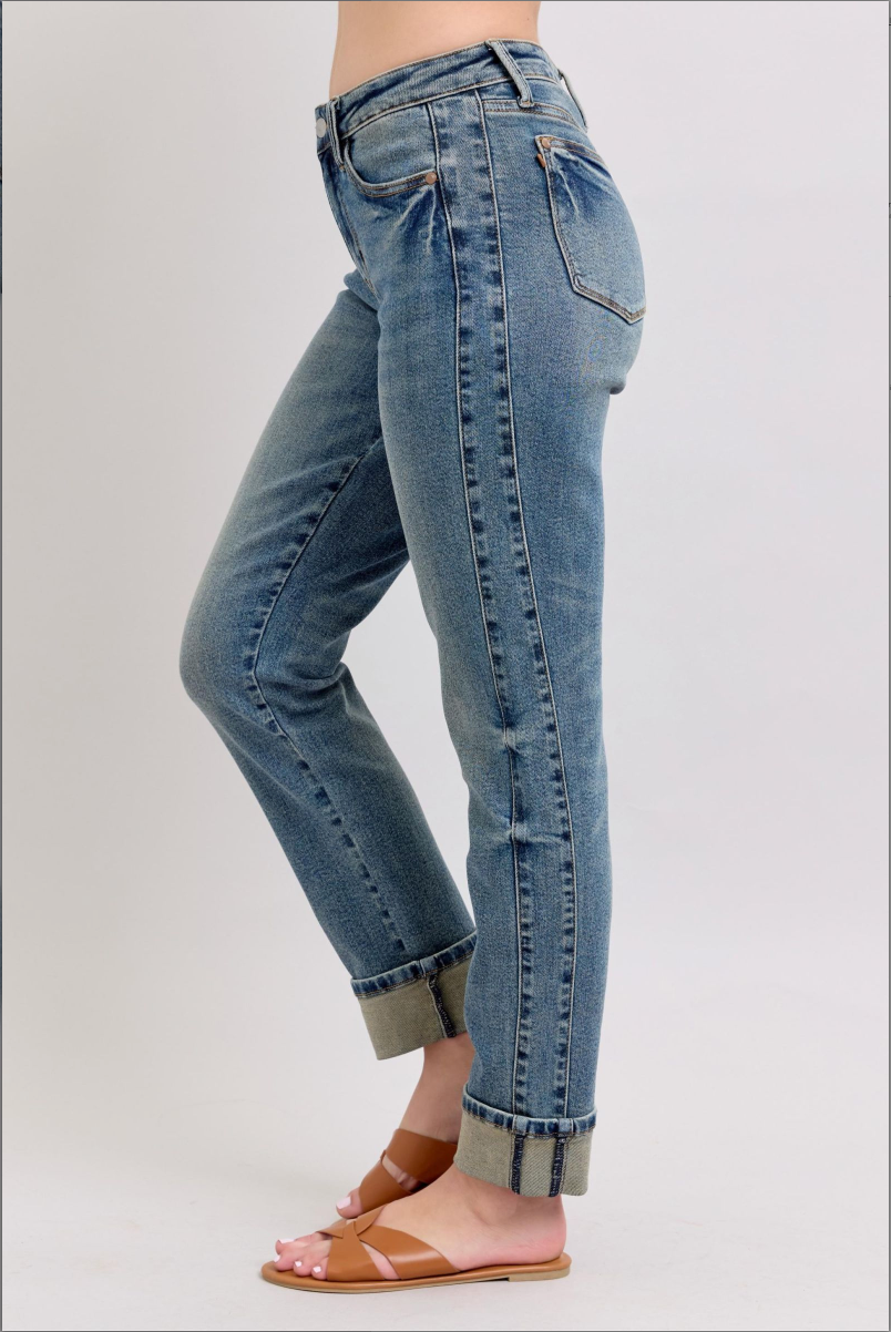 Judy Blue Vintage Wash Boyfriend Jeans
