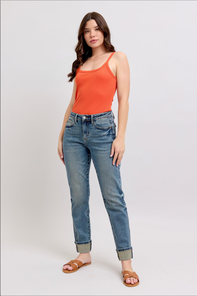 Judy Blue Vintage Wash Boyfriend Jeans