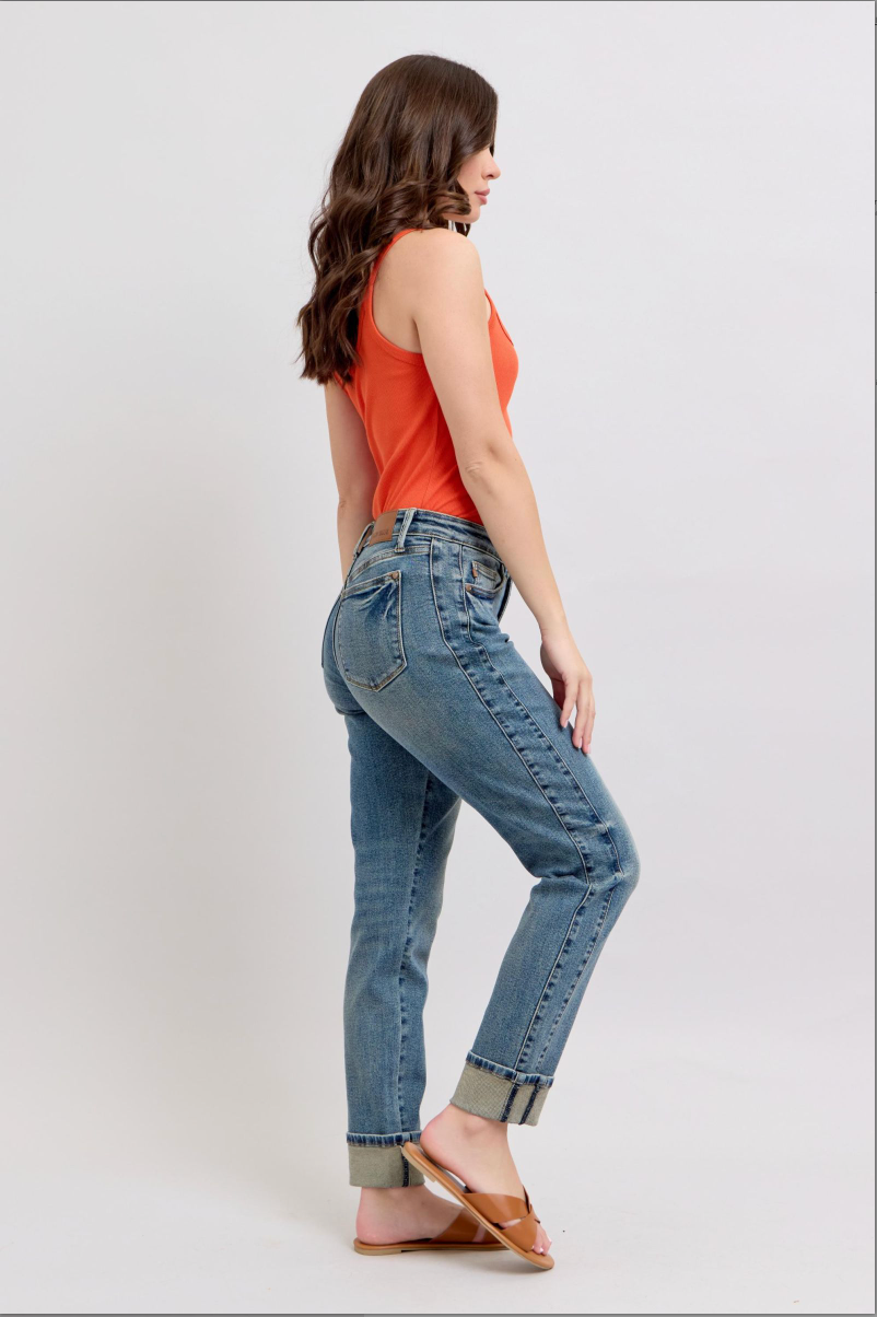 Judy Blue Vintage Wash Boyfriend Jeans