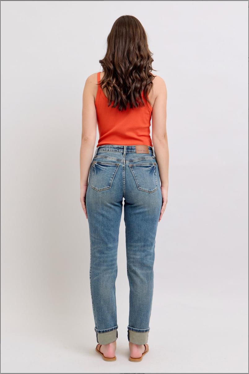 Judy Blue Vintage Wash Boyfriend Jeans