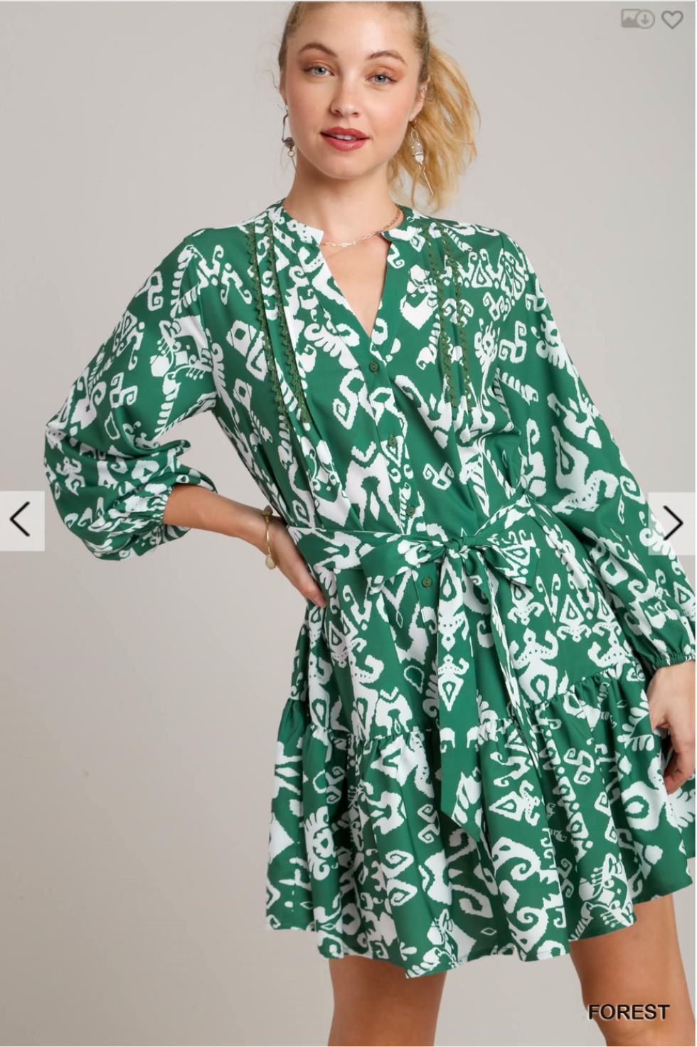 Mix Print Forest Dress