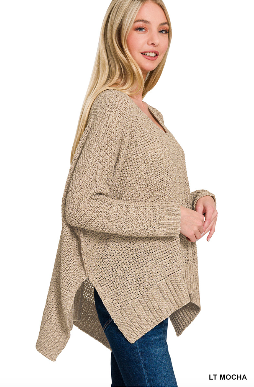 Dolman Sleeve Sweater (LT MOCHA)