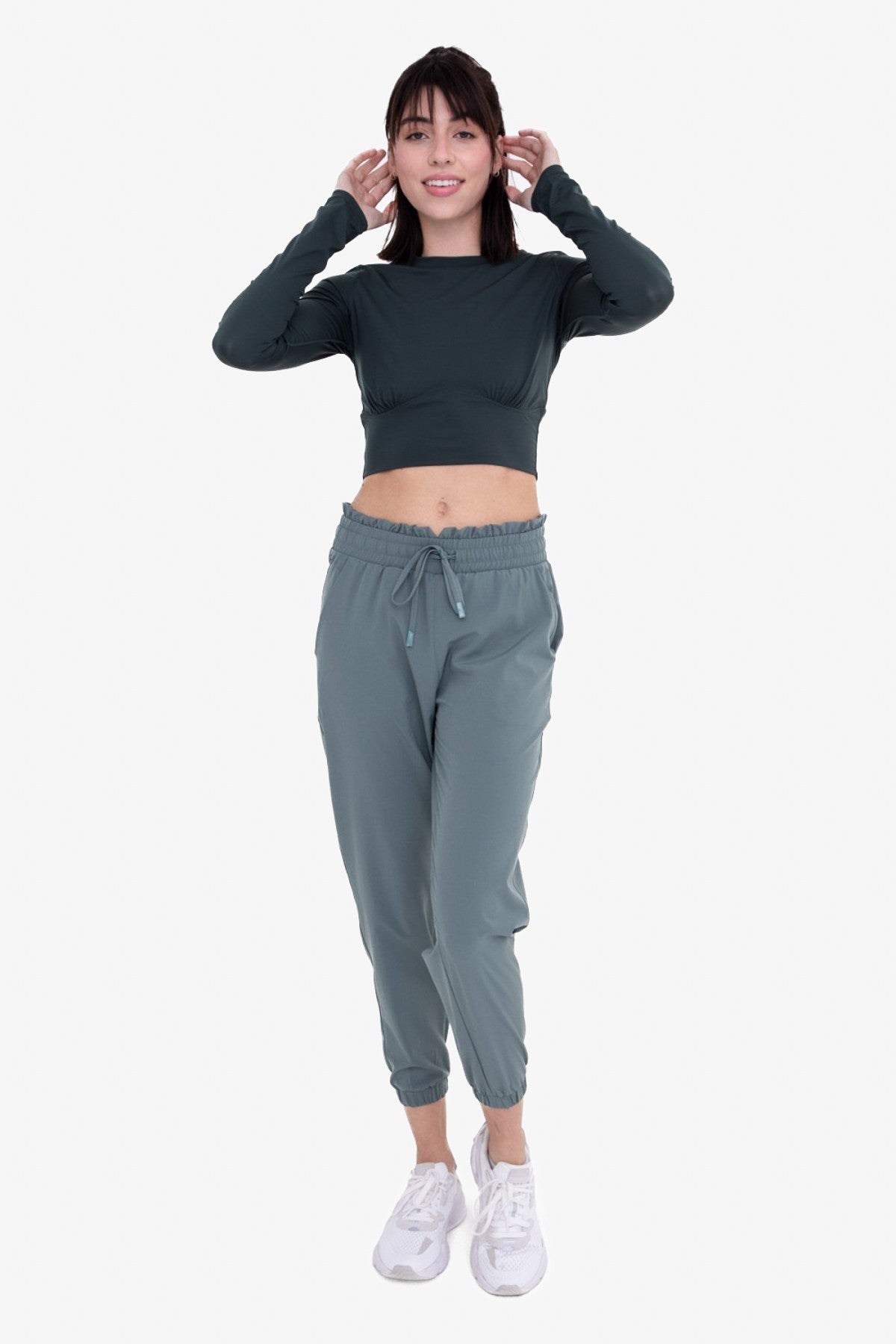 Cuffed Essential High Waisted Joggers |OCEAN|