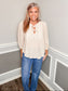 Front Tie Pleated Top |BEIGE|
