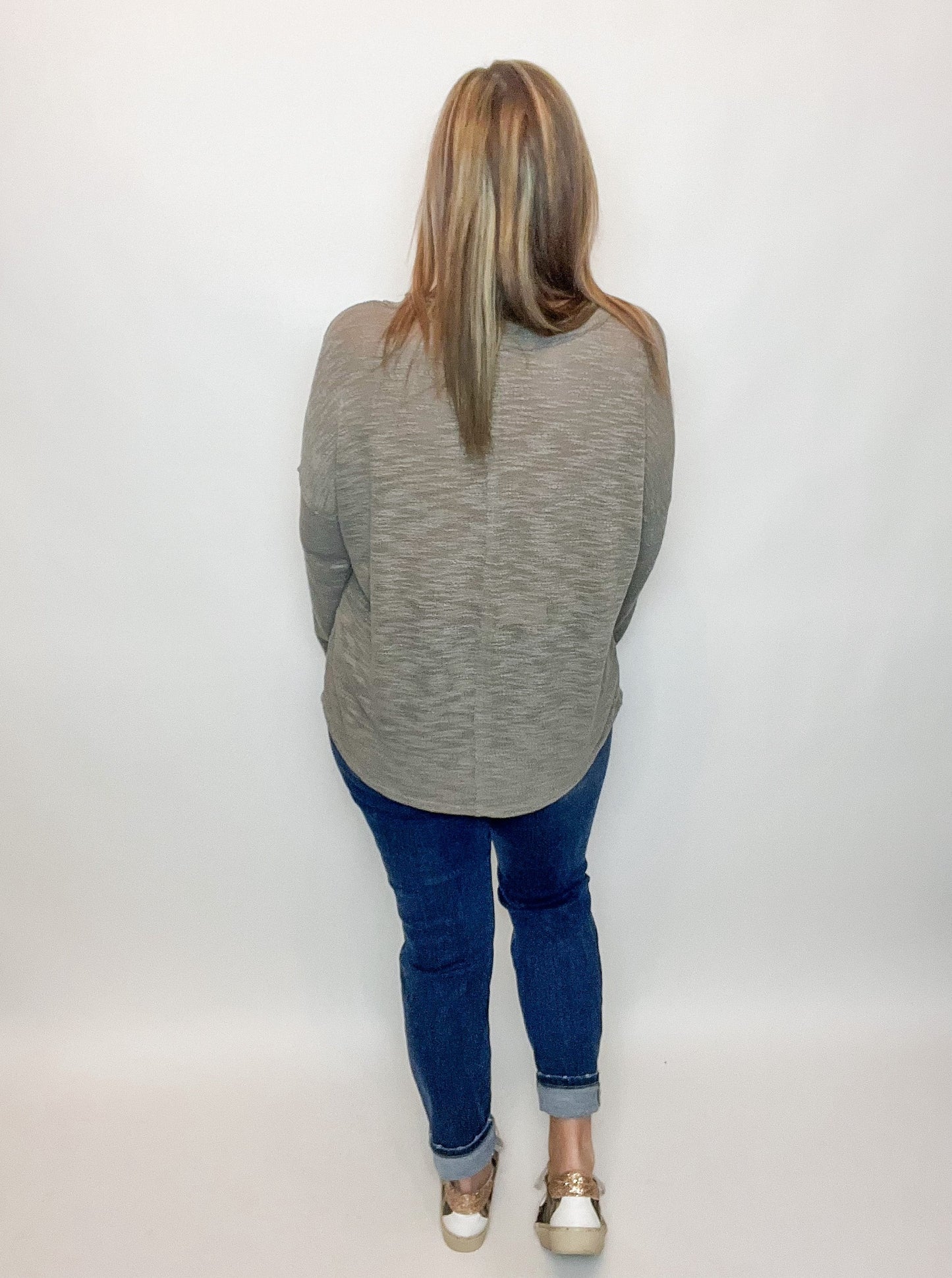 Raw Edge Slub Knit Top