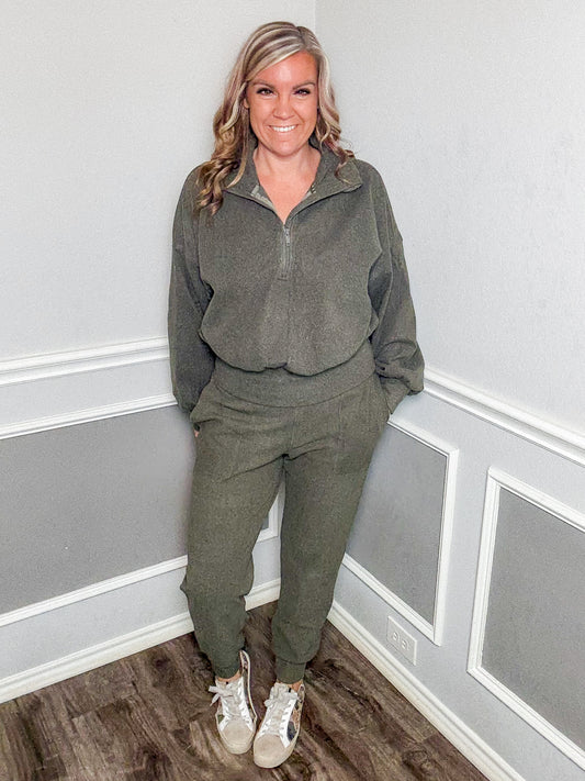 RIb Brush Joggers |Olive|