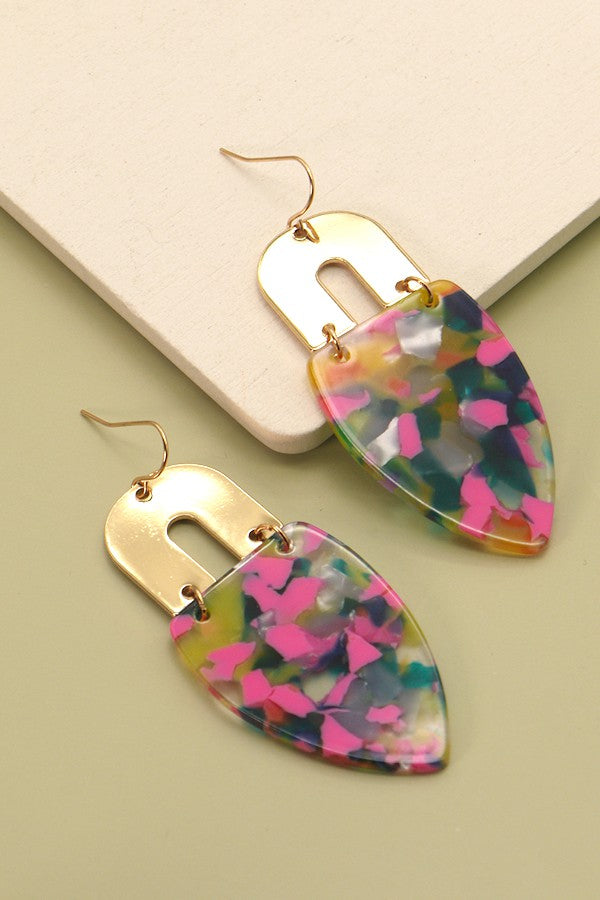 Acrylic U Drop Earrings