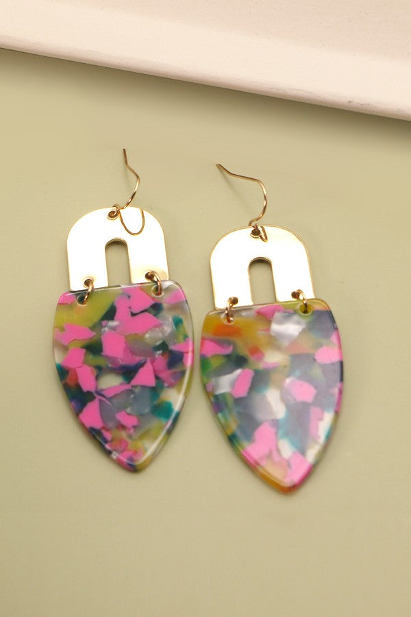 Acrylic U Drop Earrings