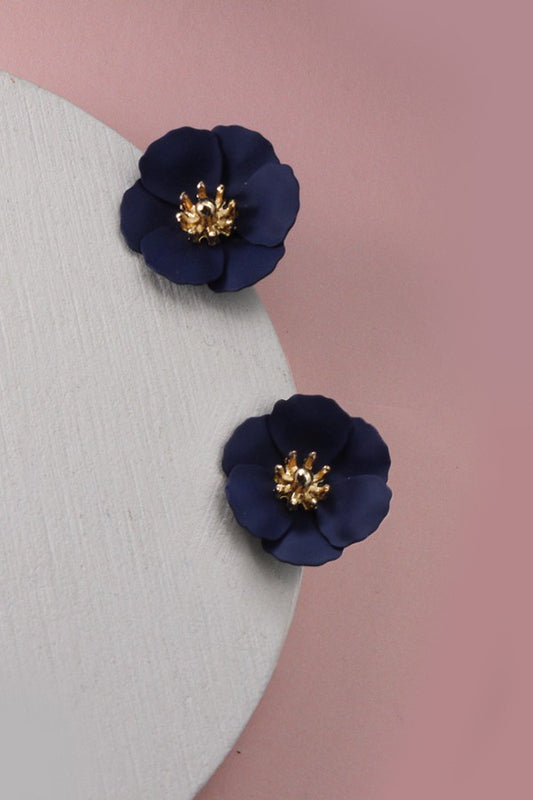 Matte Flower Stud Earrings