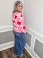 Checkered Heart Sweater