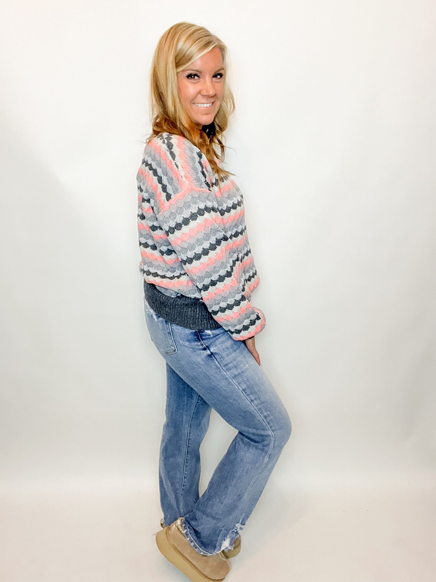 Striped Dot Multicolor Sweater