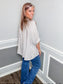 Oversized Striped Short Sleeve Button Up Shirt