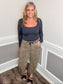 Denim Leopard Barrel Jeans