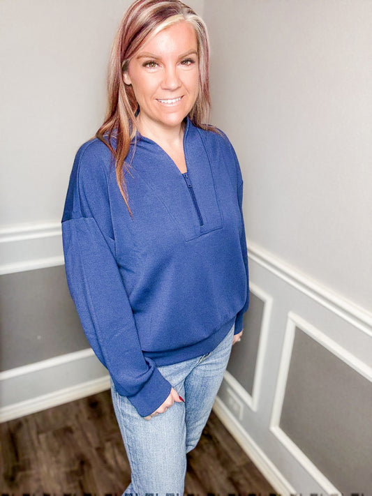 Scuba Luxe Pullover |NAVY|