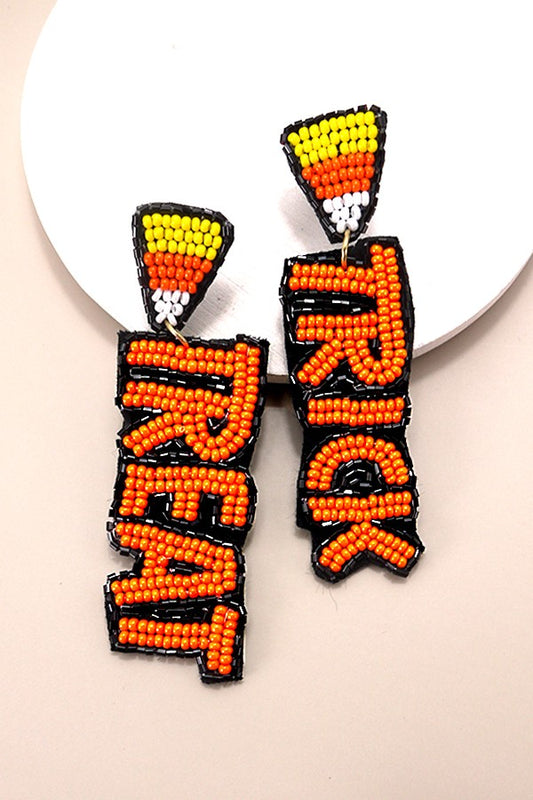 Trick or Treat Seed Bead Earrings