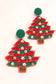 Christmas Tree Seed Bead Earrings