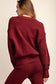 Oversized Cardi Sweater Set |WINE|