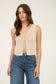 Crochet Knit Button Front Sweater Vest