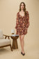 Floral Sweetheart Neck Mini Dress