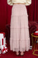 Tulle Tiered Midi Skirt |PINK|