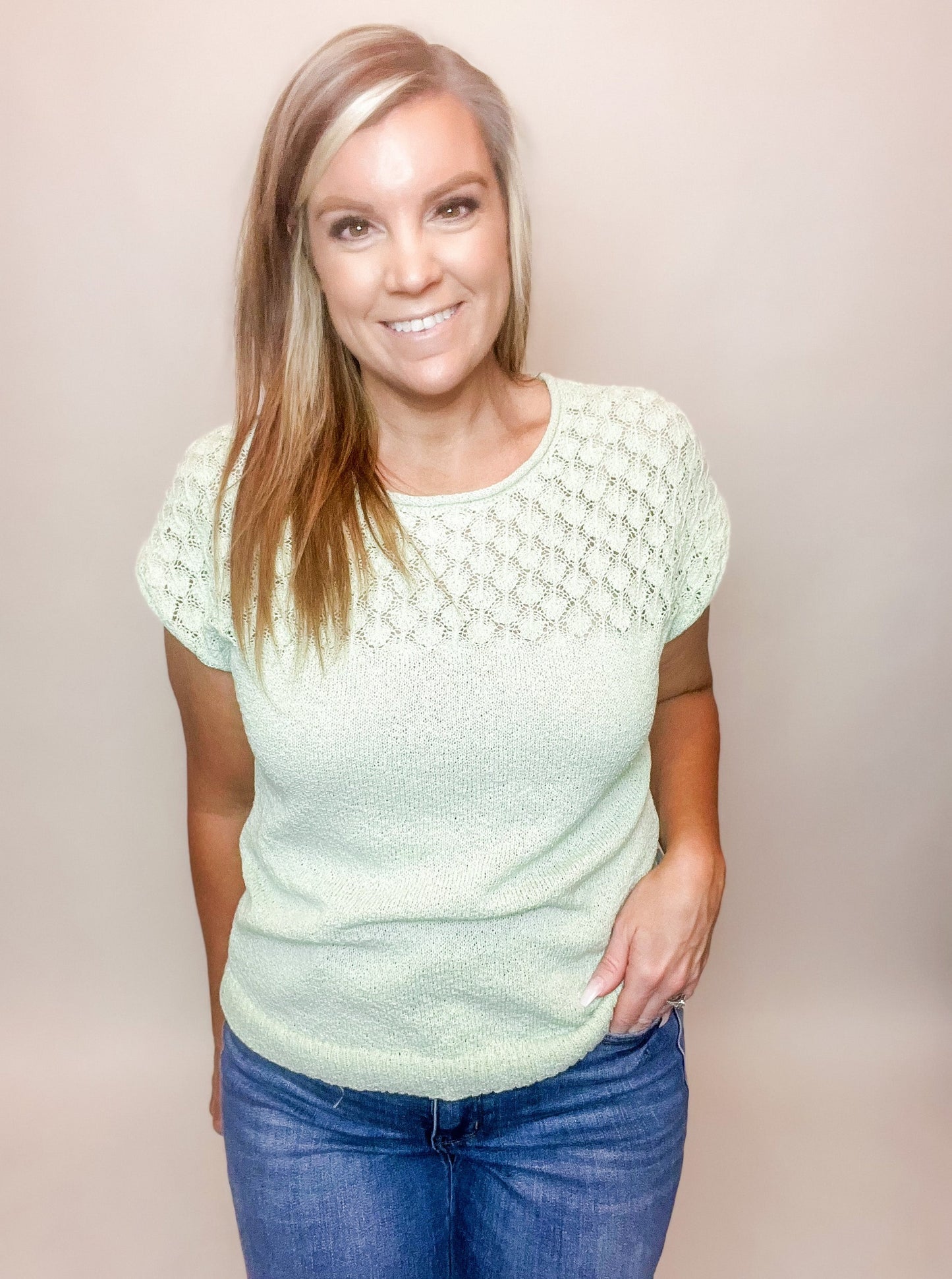 Crochet Detail Sweater Top