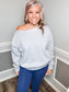Fleece Boat Neck Sweatshirt |GREY|