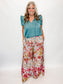 Floral Wide Leg Pants |ROSE|