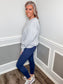 Fleece Boat Neck Sweatshirt |GREY|