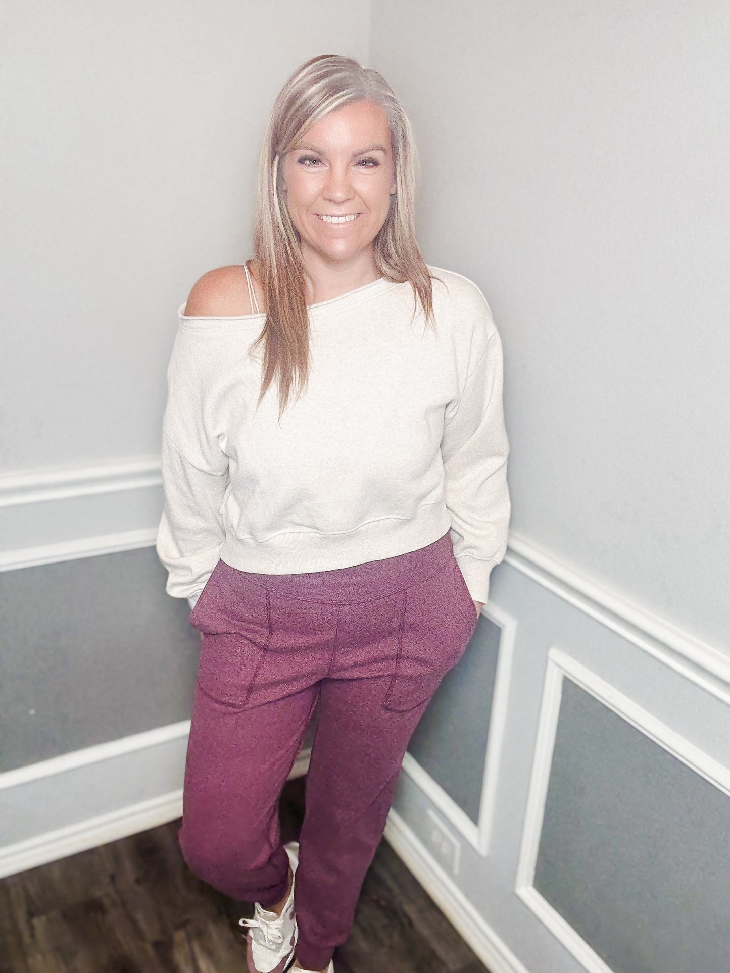 RIb Brush Joggers |Cassis|