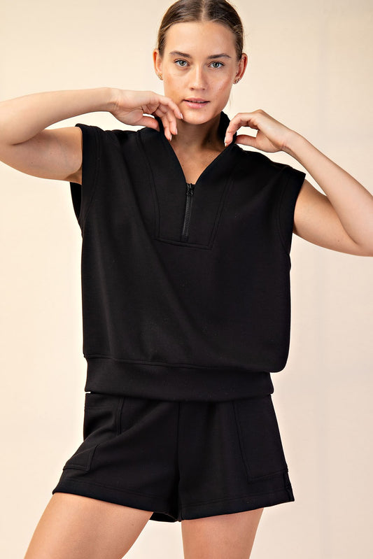 Modal Scuba Luxe V-neck Sleeveless Top