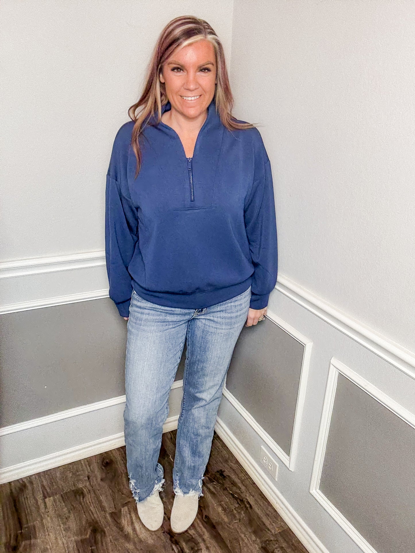 Scuba Luxe Pullover |NAVY|