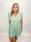 Sage Linen Mini Dress