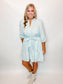 Front Tie Button Down Dress