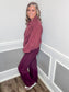 Butter Soft Straight Yoga Pants |WINE|