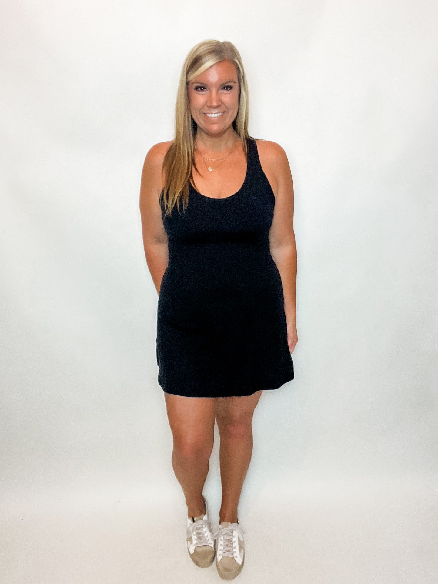 Active Romper Dress |BLACK|