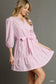 Front Tie Button Down Dress |PINK|