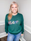 “MERRY” Tinsel Knit Christmas Sweater