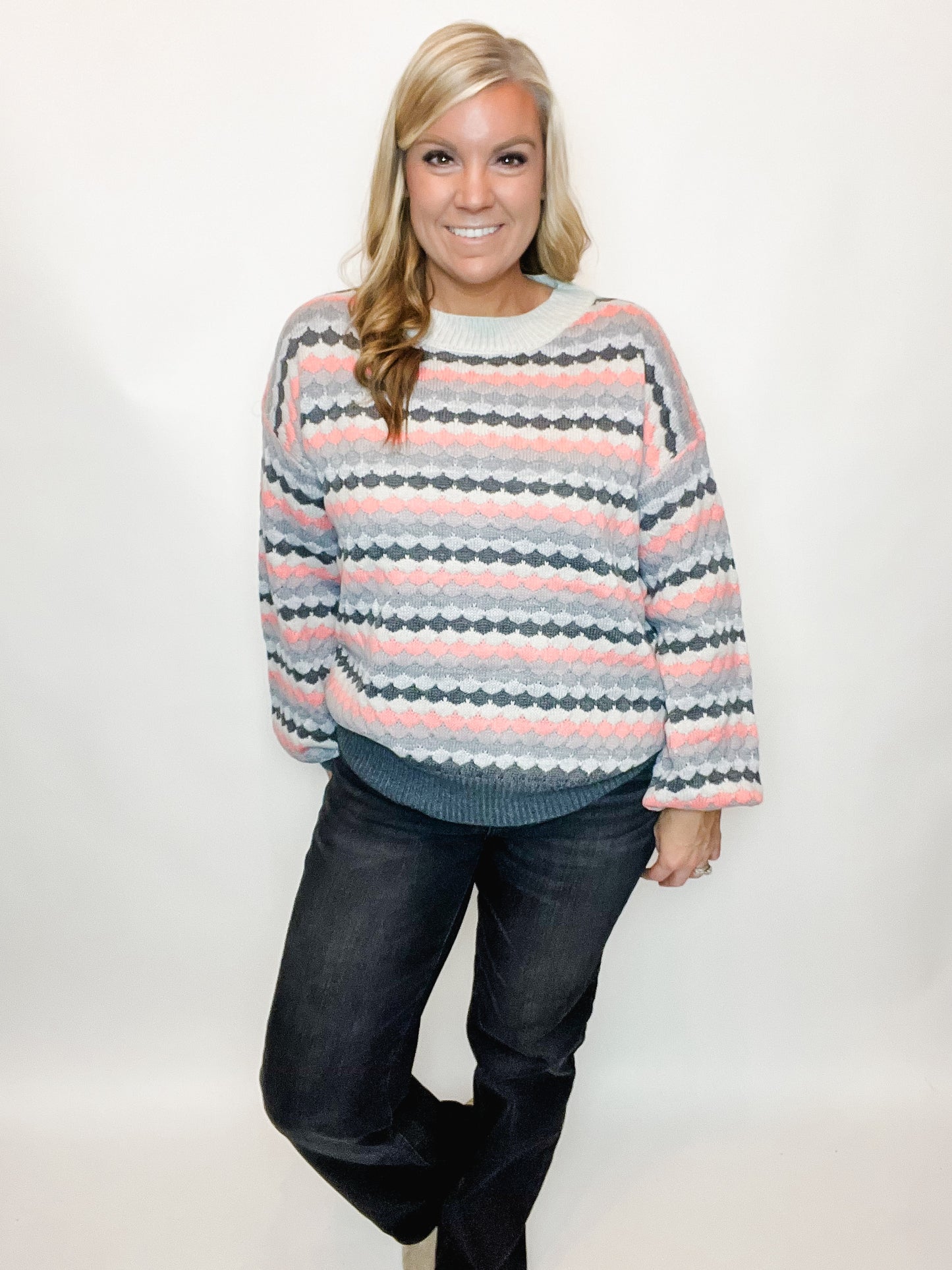 Striped Dot Multicolor Sweater